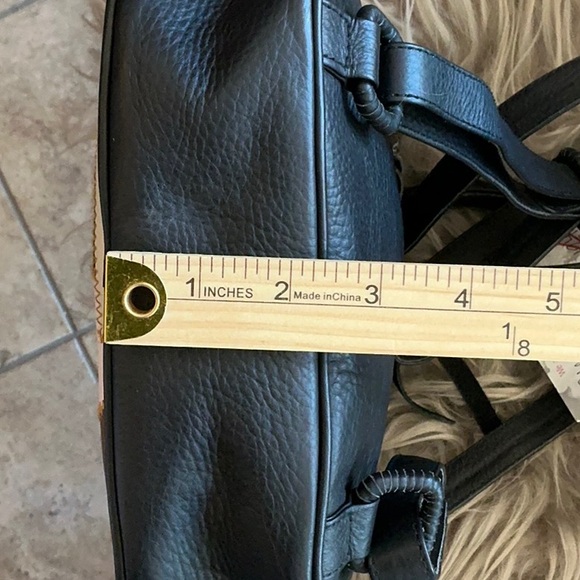 NWOT Cleobella Backpack LEATHER PATCHWORK STYLE BRAIDED HANDLE SMALLER W ZIPPER - Picture 3 of 8